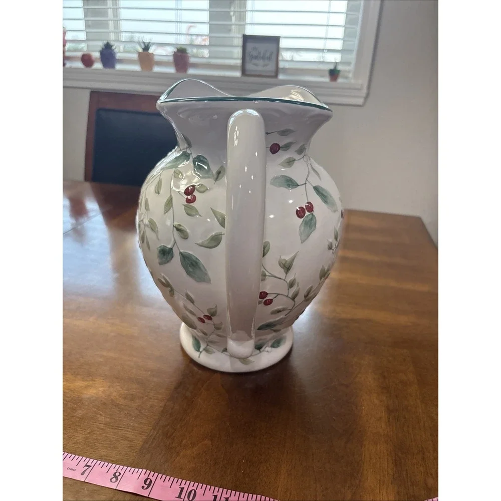 XL Pfaltgraff Winterberry Sculpted Pitcher 144 oz.  11